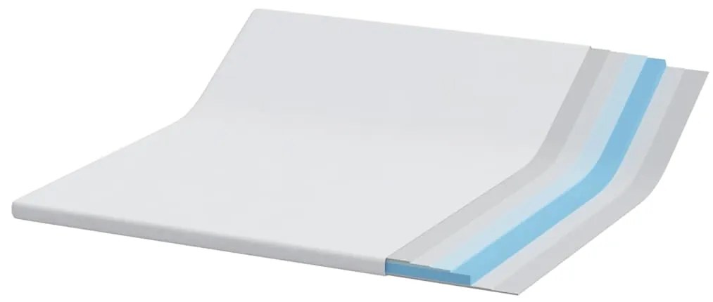 vidaXL Στρώμα επικάλυψης Λευκό 200 x 200 x 7 εκ. Υφασμα Jacquard