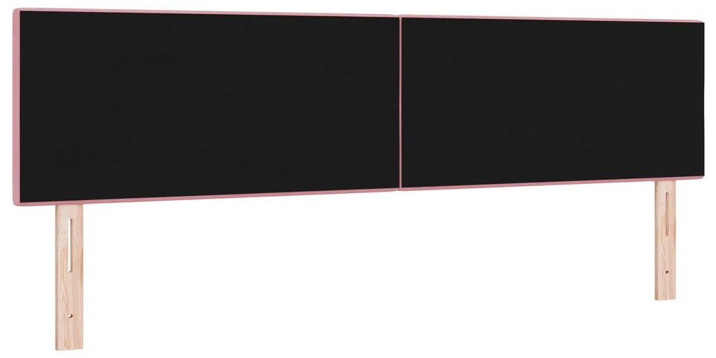 vidaXL Κεφαλάρι Επιτοίχιο με κεφαλάρι Ροζ 180 cm Βελούδο