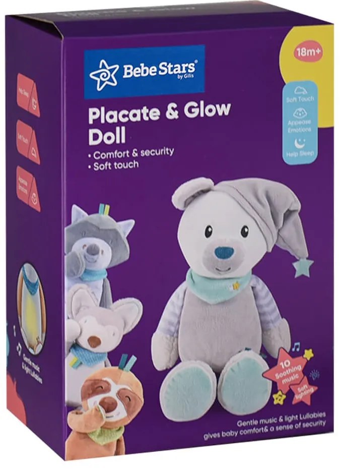 Φωτεινός Αγκαλίτσας Bear Bebe Stars