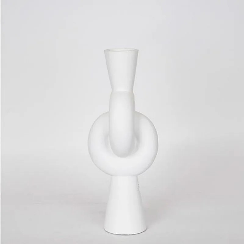 Βάζο Κεραμικό 752-20274 15.5x15.5x39.5cm White Estheti Home Ceramic