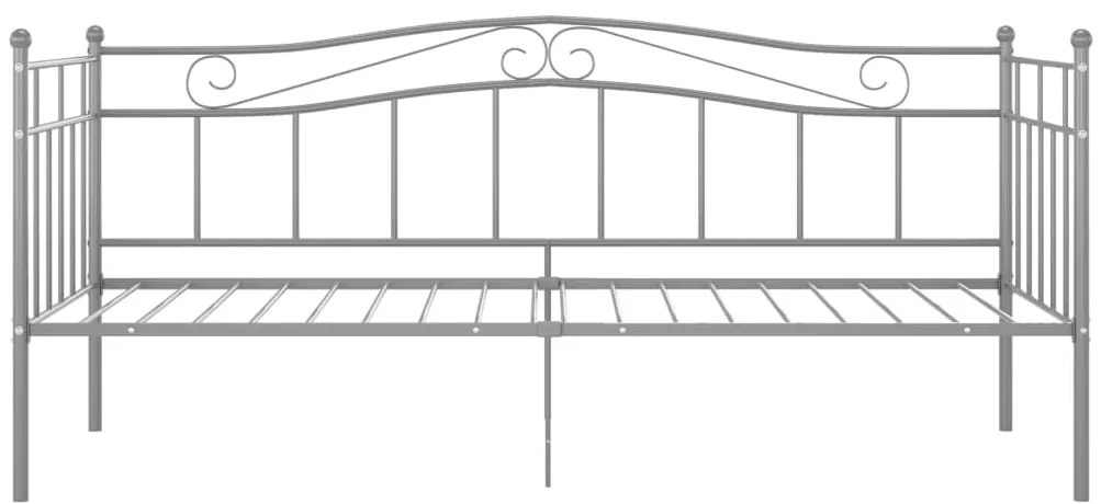 vidaXL Πλαίσιο για Καναπέ - Κρεβάτι Γκρι 90 x 200 εκ. Μεταλλικό