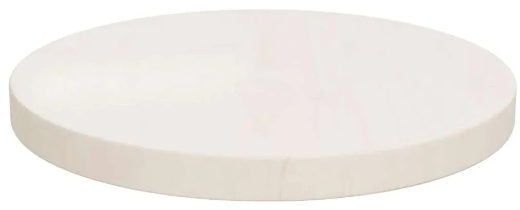 vidaXL Επιφάνεια Τραπεζιού Λευκή Ø30 x 2,5 εκ. από Μασίφ Ξύλο Πεύκου