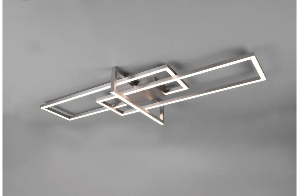Πλαφονιέρα Φωτιστικό Οροφής LED 34W Switch Dimmer 3000K Salinas Trio Lighting-620310307-Νίκελ Ματ 620310307