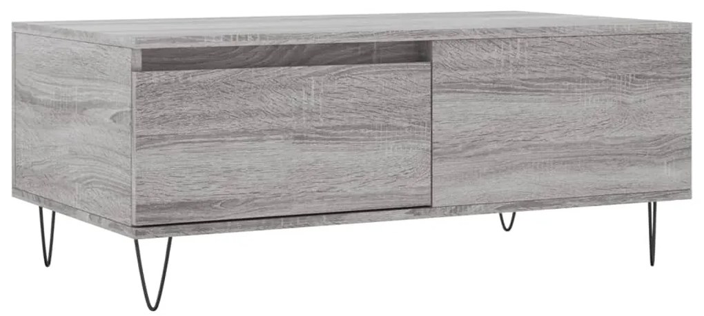 vidaXL Τραπεζάκι Σαλονιού Γκρι Sonoma 90x50x36,5εκ. Επεξεργασμένο Ξύλο