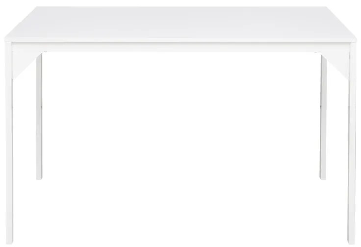 Τραπέζι Chan pakoworld μελαμίνη σε λευκή απόχρωση κα πόδι λευκό μεταλλικό 120x75x75εκ (1 τεμάχια)