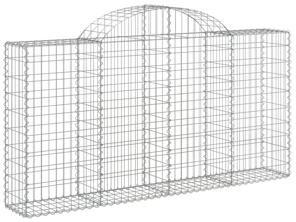 vidaXL Συρματοκιβώτια Τοξωτά 12 τεμ. 200x30x100/120 εκ. Γαλβαν. Ατσάλι