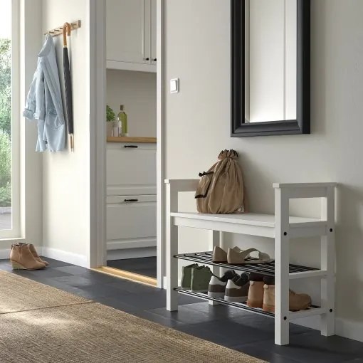 HEMNES Πάγκος με παπουτσοθήκη 002.438.00