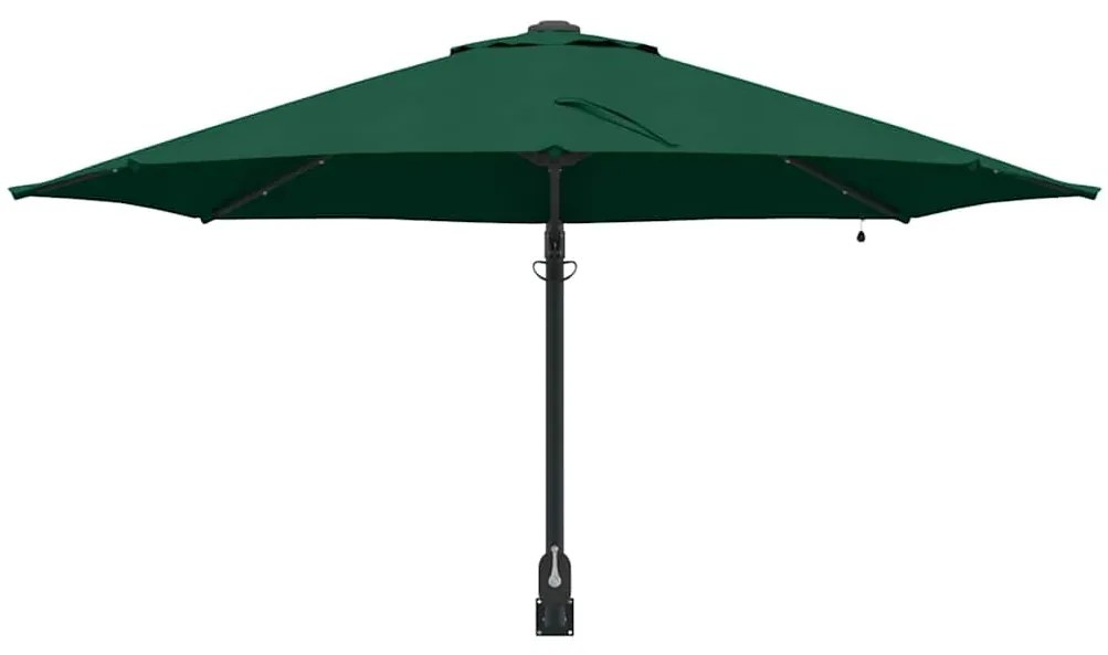 vidaXL Ομπρέλα Κήπου Πράσινο και Μαύρο 248 x 248 x 148 εκ.