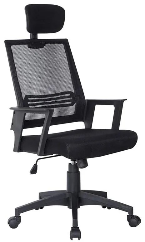 BF2008 Πολυθρόνα Γραφείου Διευθυντή - Mesh Μαύρο