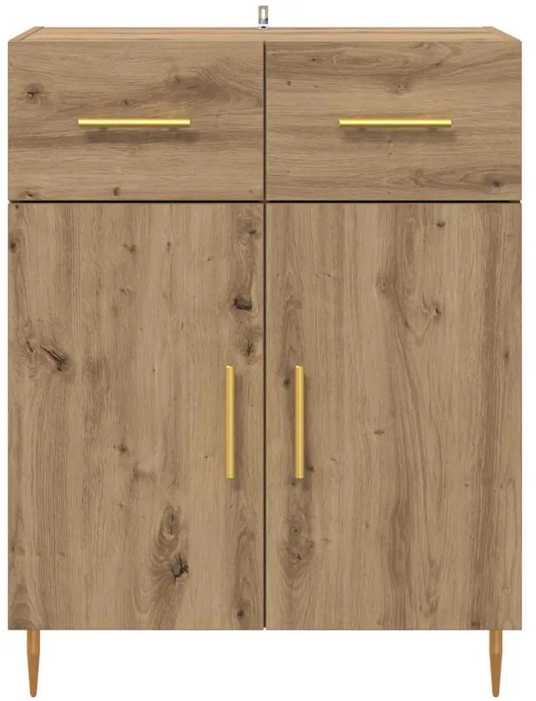 vidaXL Πλαϊνό γραφείο με συρτάρι Artisan Oak 69,5 x 34 x 90 εκ.