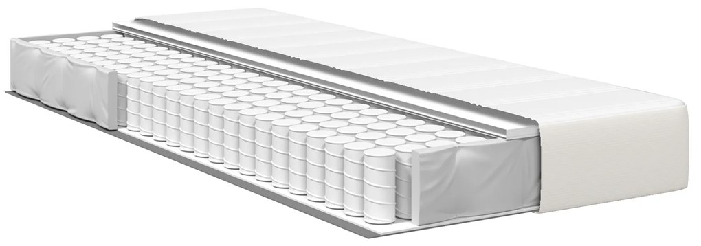 vidaXL Στρώμα Με Τσέπες Κρέμα 90x200x20 εκ