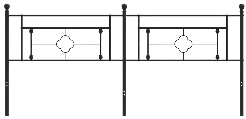 vidaXL Κεφαλάρι Μαύρο 193 εκ. Μεταλλικό