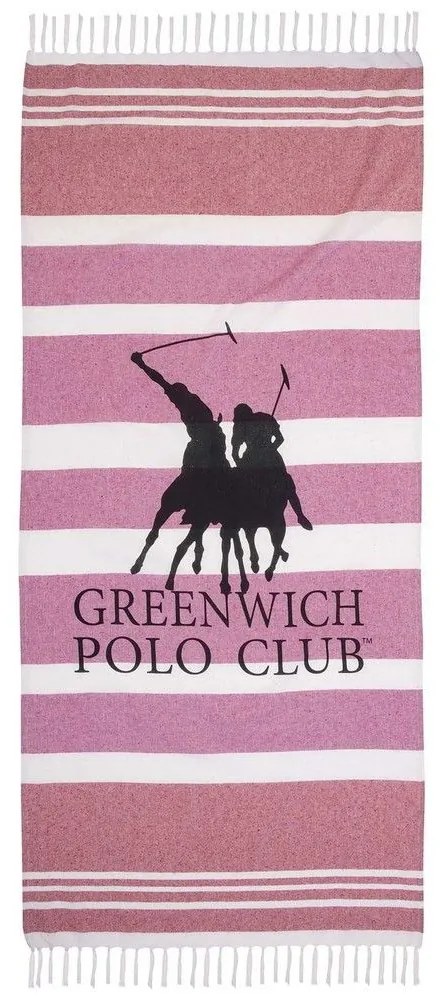 Πετσέτα Θαλάσσης - Παρεό 3842 Red Greenwich Polo Club Θαλάσσης 80x170cm 100% Cotton