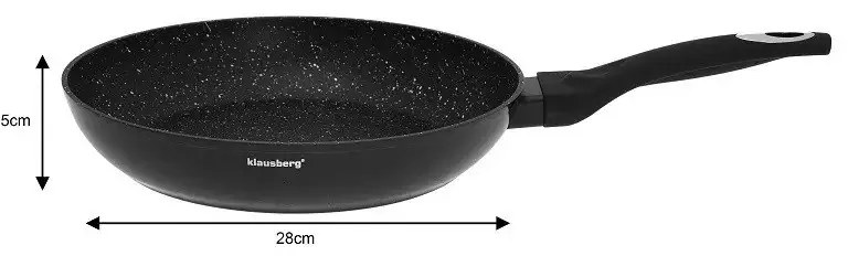 Σετ κατσαρόλες και τηγάνια Klausberg KB 7322, 15 τεμαχίων, Θερμοζεύγος, Οπή έκχυσης, Επαγωγή, Μαύρο