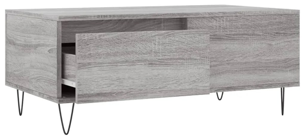 vidaXL Τραπεζάκι Σαλονιού Γκρι Sonoma 90x50x36,5εκ. Επεξεργασμένο Ξύλο