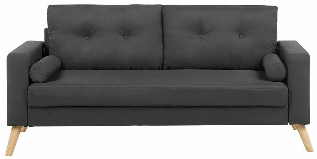 Καναπές Berwyn 172, Σκούρο γκρι, 182x74x88cm, 34 kg, Ταπισερί, Πόδια: Ξύλο, Ξύλο: Καουτσούκ | Epipla1.gr