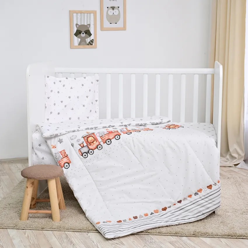 LORELLI ΣΕΤ ΠΡΟΙΚΑΣ 4 ΤΕΜ 100/50 RANFORCE TRAIN GREY 20800026001