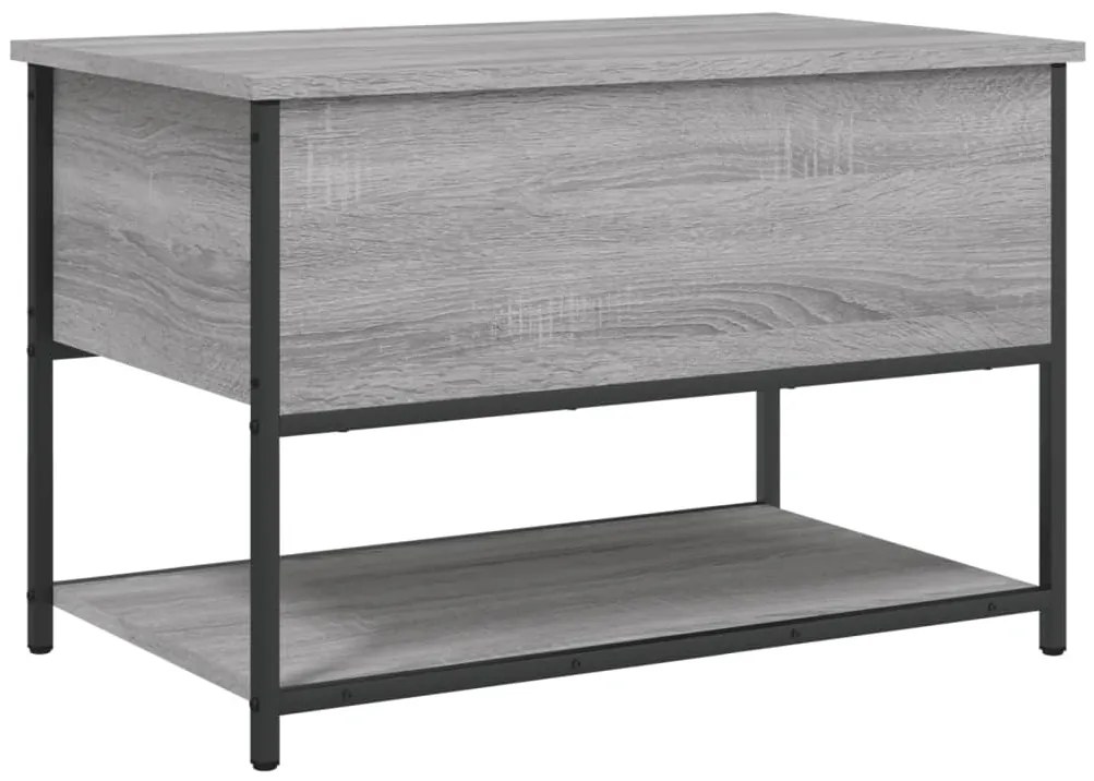 vidaXL Παγκάκι Αποθήκευσης Γκρι Sonoma 70x42,5x47εκ Επεξεργασμένο Ξύλο