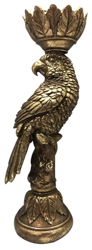Κηροπήγιο Budgi 019703 13x10xH34,5cm Gold Polyresin