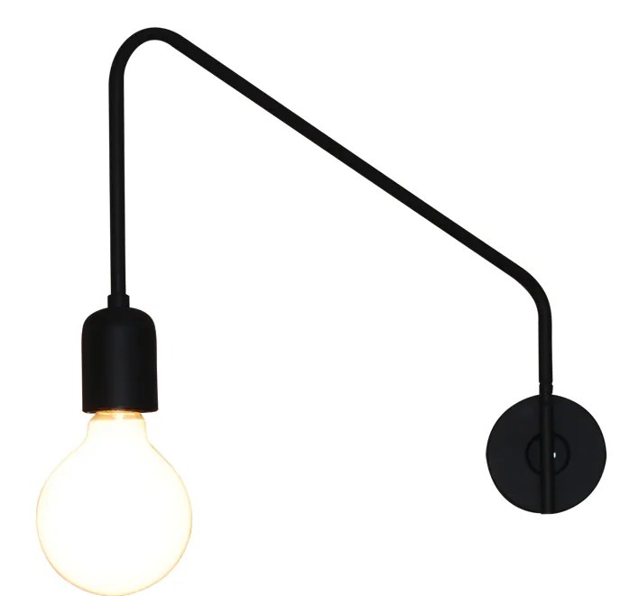 Φωτιστικό Τοίχου - Απλίκα HL-3549-1 MALA BLACK WALL LAMP - 77-3965 - 51W - 100W - 77-3965