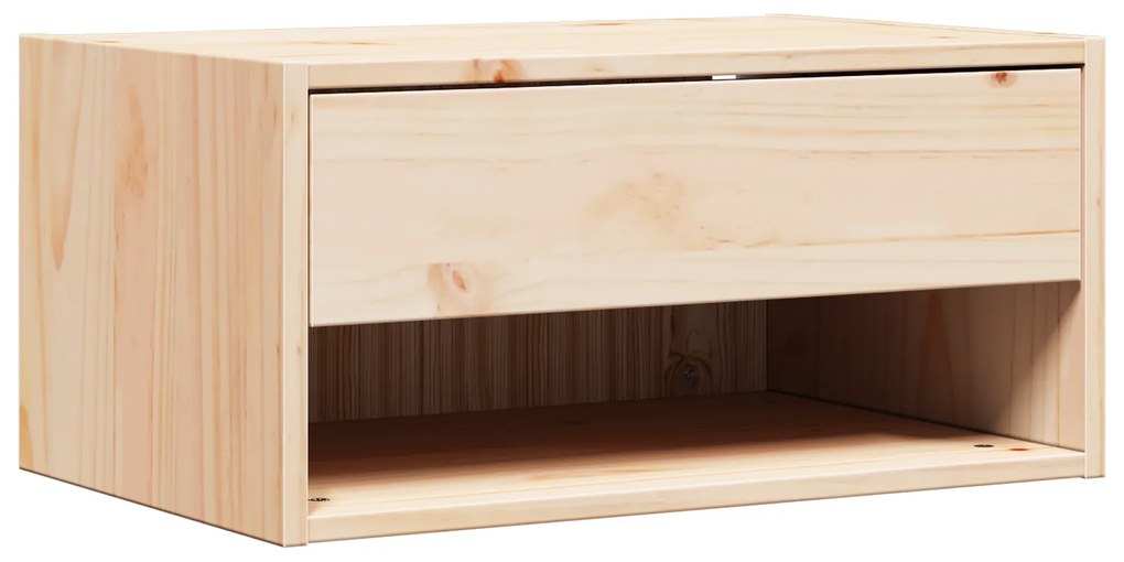 vidaXL Τοίχου Κομοδίνο Καφέ 50 x 32.5 x 24 εκ Συμπαγές ξύλο πεύκου