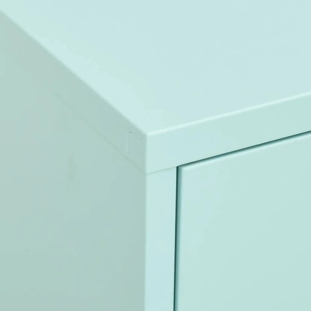 vidaXL Ντουλάπι Αποθήκευσης Χρώμα Μέντα 80 x 35 x 101,5 εκ. Ατσάλινο