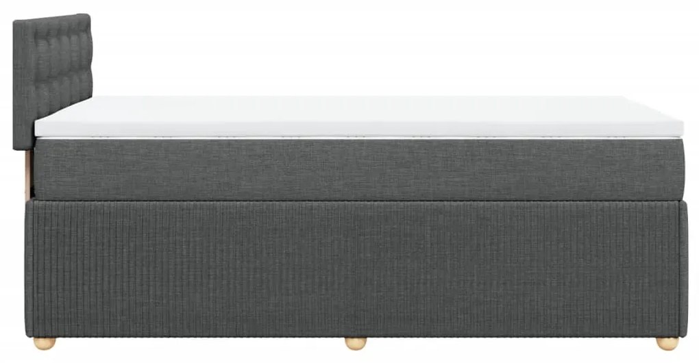 ΚΡΕΒΑΤΙ BOXSPRING ΜΕ ΣΤΡΩΜΑ ΣΚΟΥΡΟ ΓΚΡΙ 80X200 ΕΚ. ΥΦΑΣΜΑΤΙΝΟ 3287298