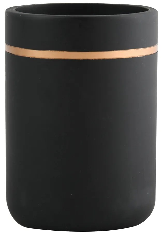 Ποτήρι Οδοντόβουρτσας (6.5x17.5) Spirella Bly Black Gold