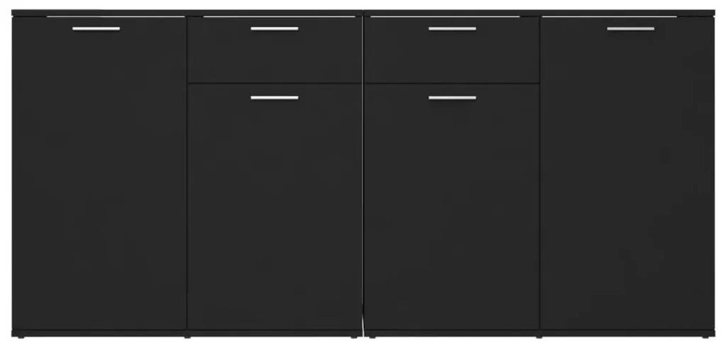 vidaXL Μπουφές Μαύρος 160 x 36 x 75 εκ. Επεξ. Ξύλο