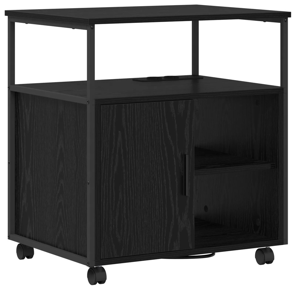 vidaXL Γραφείο Ντουλάπι Μαύρη δρυς 60 x 46 x 67 εκ. Επεξεργασμένο ξύλο