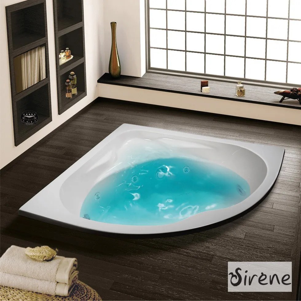 SIRENE Modena Μπανιέρα υδρομασάζ 0.88hp 130x130 200lt