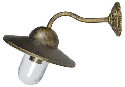 Απλίκα Φωτιστικό Τοίχου Ε27 IP44 Αλουμίνιο Vintage Sunlight-1166B-W-B-Μπρονζέ 1166B-W-B