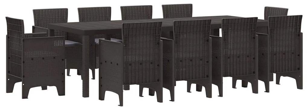 Σέτ φαγητού για κήπο 11 pcs Καφέ Πολυπροπυλένιο