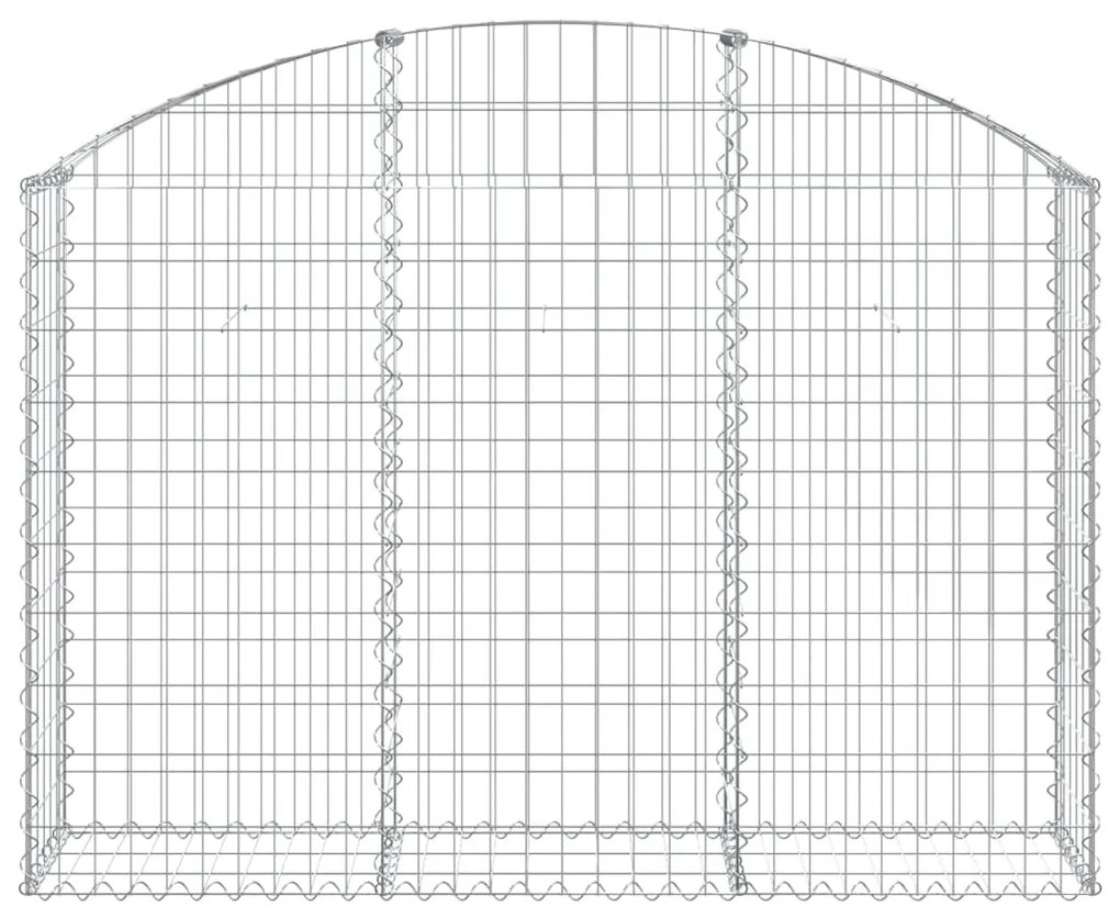 Συρματοκιβώτιο Τοξωτό 150x30x100/120εκ. από Γαλβανισμένο Χάλυβα - Ασήμι