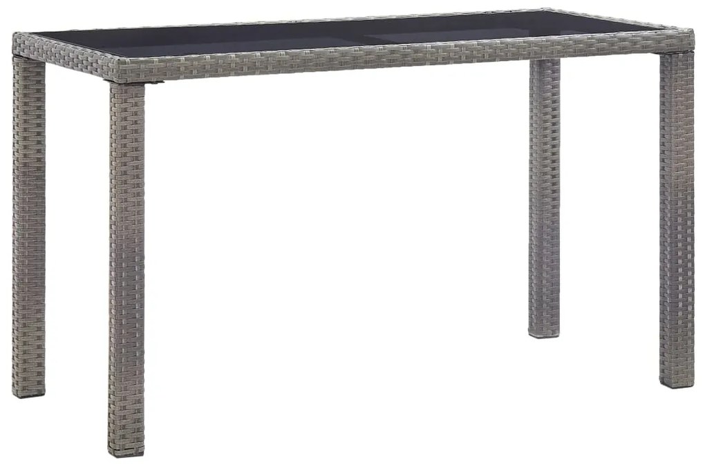 vidaXL Τραπέζι Κήπου Ανθρακί 123 x 60 x 74 εκ. από Συνθετικό Ρατάν