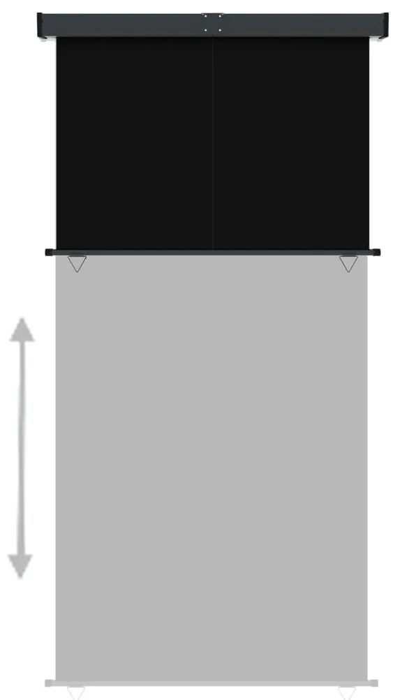 Σκίαστρο Βεράντας Πλαϊνό Μαύρο 145 x 250 εκ. - Μαύρο