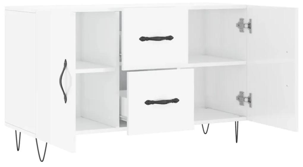 Ντουλάπι Γυαλιστερό Λευκό 100 x 36 x60 εκ. Επεξεργασμένο Ξύλο - Λευκό