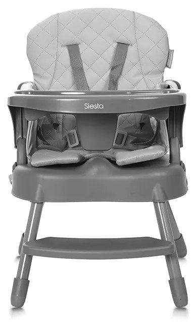 Καρεκλάκι φαγητού Siesta 3in1 Grey Leather 10100532506 Lorelli