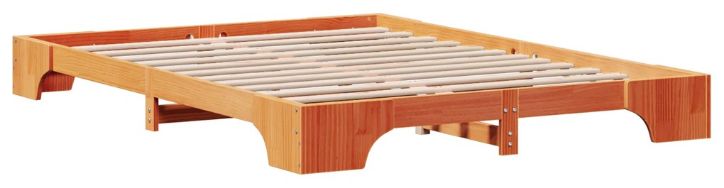 vidaXL Κρεβάτι Καφέ 150x200 εκ από Μασίφ Ξύλο Πεύκου