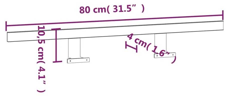 vidaXL Φωτιστικό Καθρέφτη LED 13 W Θερμό Λευκό 80 εκ. 3000Κ