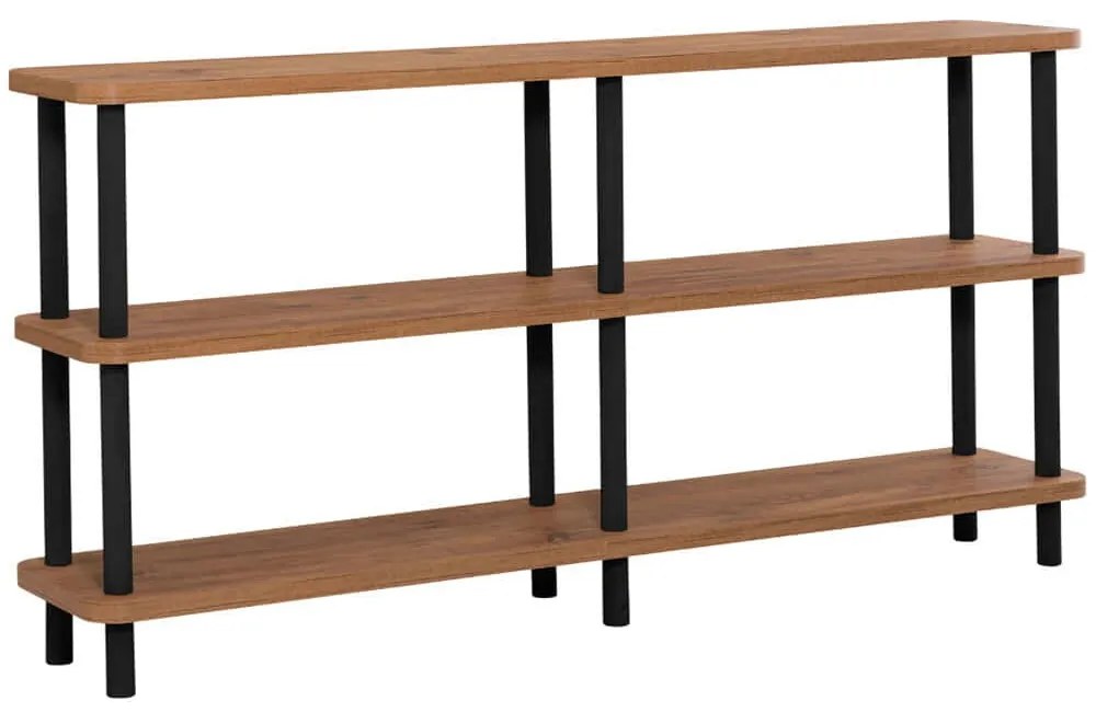 Κονσόλα Raca 688DRA1209 150x35x74,9cm Black-Pine Μοριοσανίδα,Ξύλο