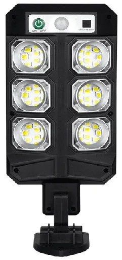 Αδιάβροχο Ηλιακό Φωτιστικό Δρόμου  60 Led, με Ανιχνευτή κίνησης και τηλεχειριστήριο, SH-804