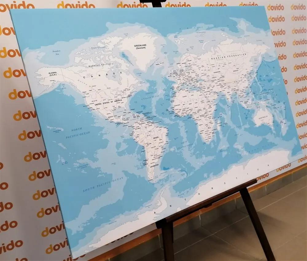 Εικόνα στον κομψό παγκόσμιο χάρτη από φελλό - 90x60  smiley
