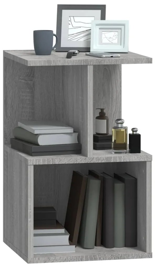 vidaXL Κομοδίνα 2 Τεμ. Γκρι Sonoma 35x35x55 εκ. από Επεξεργασμένο Ξύλο