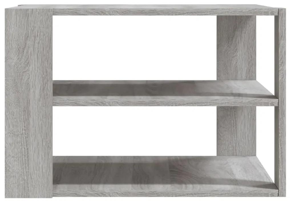 Τραπεζάκι Σαλονιού Γκρι Sonoma59,5x59,5x40εκ.Επεξεργασμένο Ξύλο - Γκρι