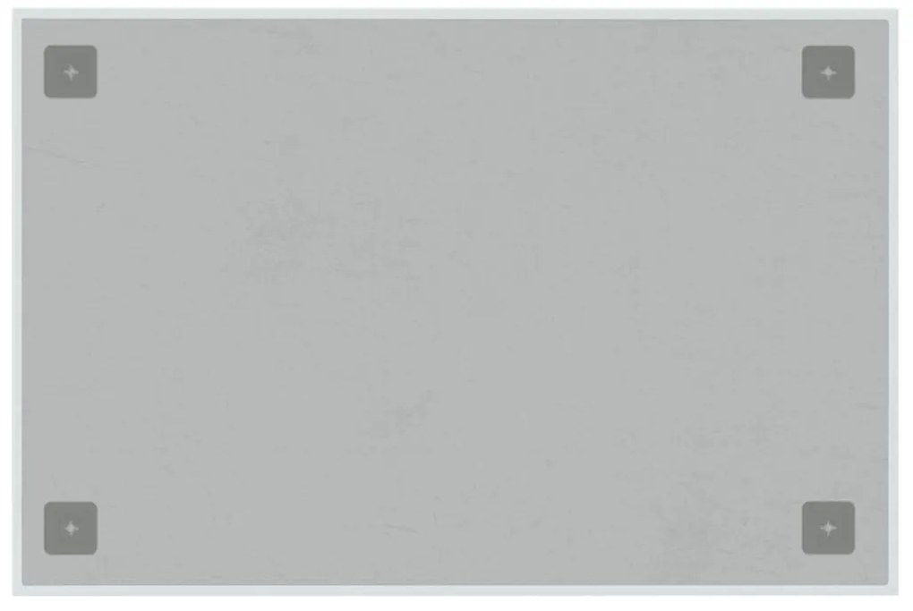 vidaXL Πίνακας Επιτοίχιος Μαγνητικός Λευκός 60 x 40 εκ. Ψημένο Γυαλί