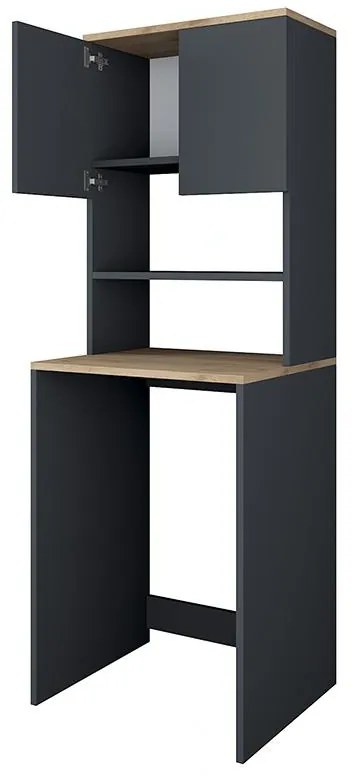 Σετ μπάνιου Rasmus ανθρακί-φυσικό 65x60x183.6εκ. 65x60x183.6 εκ.