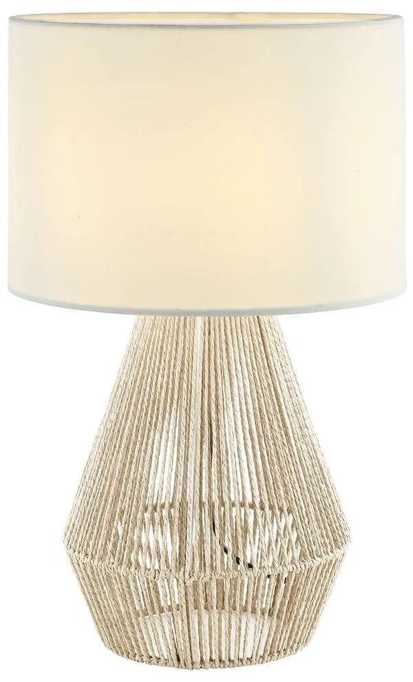 Φωτιστικό Επιτραπέζιο 20235 1xE27 Max 40W Light Beige Metal, Fabric