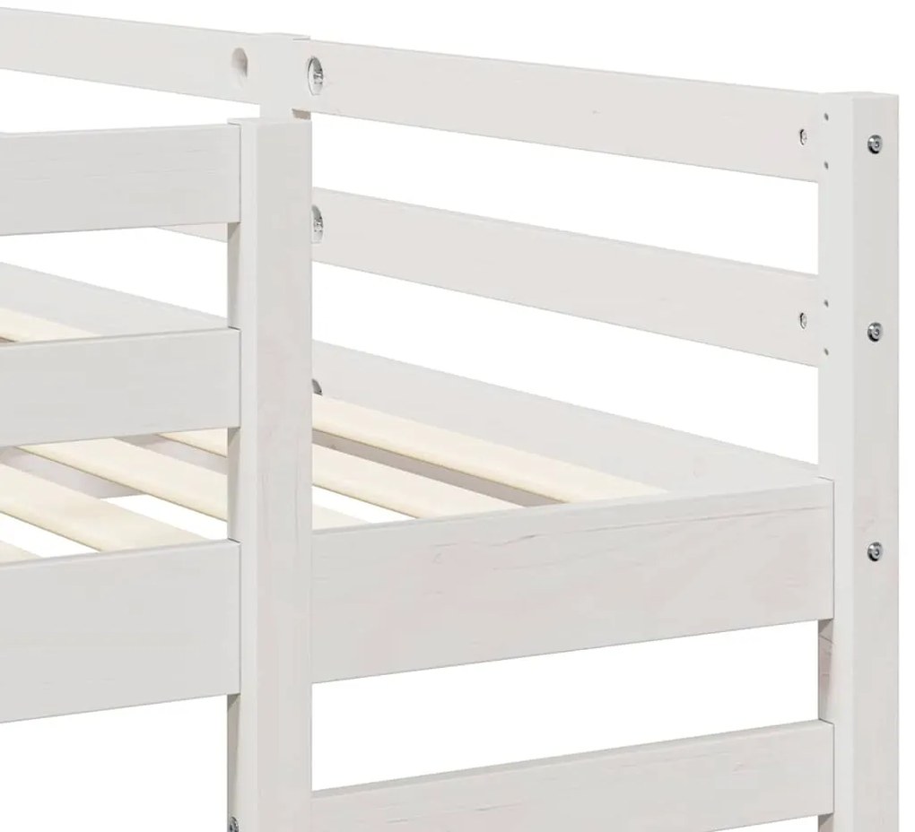 vidaXL Σκελετός Κουκέτας Τριών Επιπέδων Λευκό 200 x 200 cm