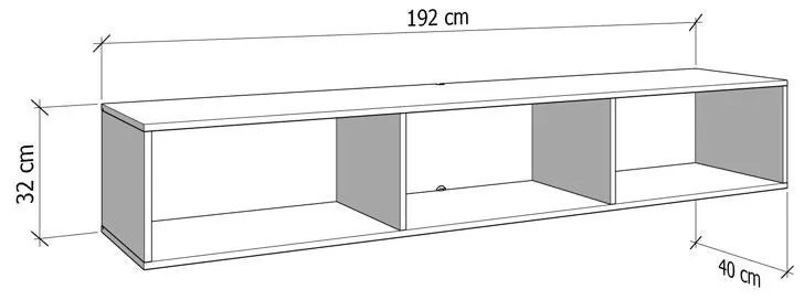 Έπιπλο τηλεόρασης ROYAN 192 3K3V Artisan Oak 192x42x32εκ. 192x42x32 εκ.